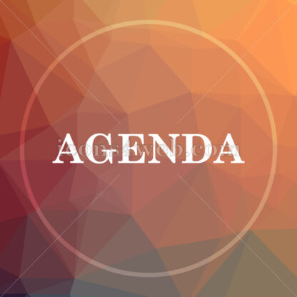 Agenda low poly icon. Website low poly icon - Website icons