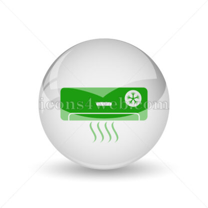 Air conditioner glossy icon. Air conditioner glossy button - Website icons