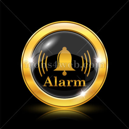 Alarm golden icon. - Website icons