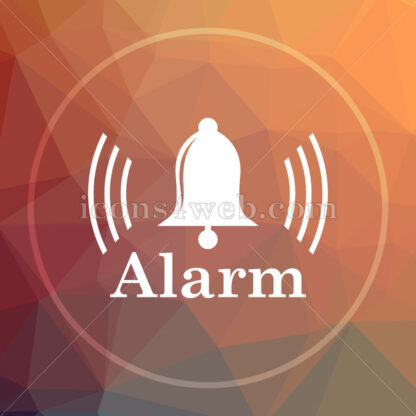 Alarm low poly icon. Website low poly icon - Website icons