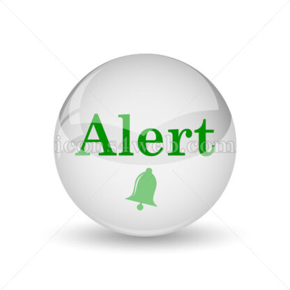 Alert glossy icon. Alert glossy button - Website icons