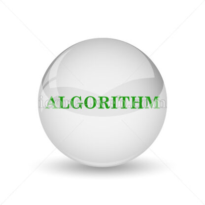 Algorithm glossy icon. Algorithm glossy button - Website icons