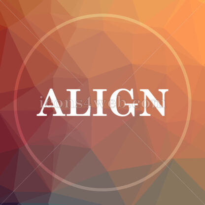 Align low poly icon. Website low poly icon - Website icons