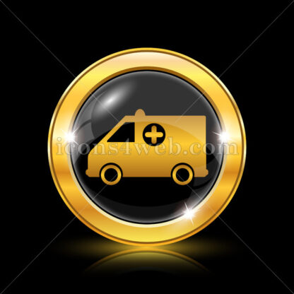 Ambulance golden icon. - Website icons
