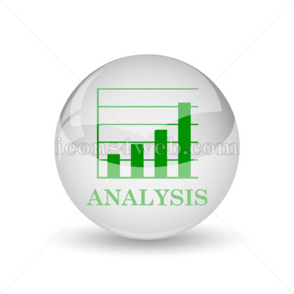 Analysis glossy icon. Analysis glossy button - Website icons