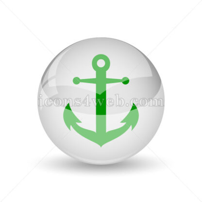 Anchor glossy icon. Anchor glossy button - Website icons