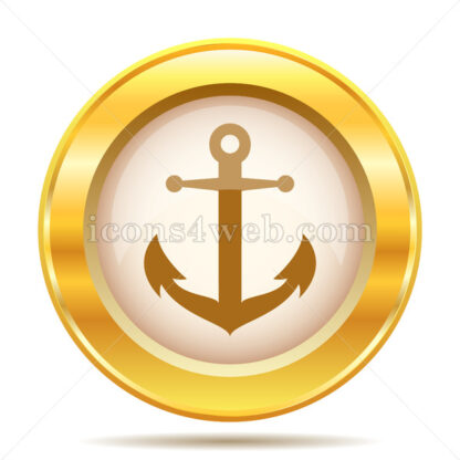 Anchor golden button - Website icons