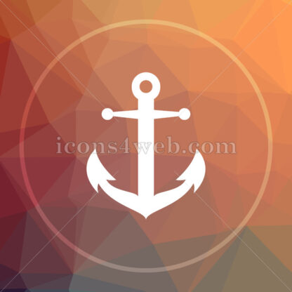 Anchor low poly icon. Website low poly icon - Website icons
