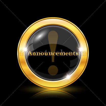 Announcements golden icon. - Website icons
