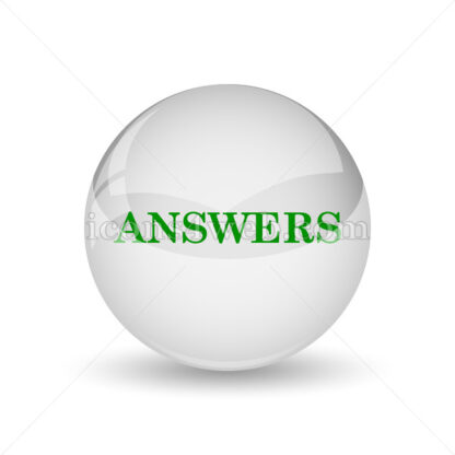 Answers glossy icon. Answers glossy button - Website icons