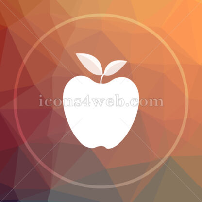Apple low poly icon. Website low poly icon - Website icons