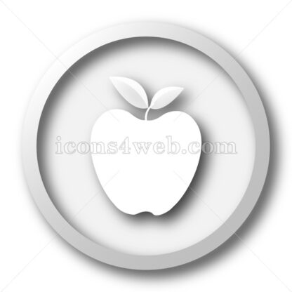 Apple white icon. Apple white button - Website icons
