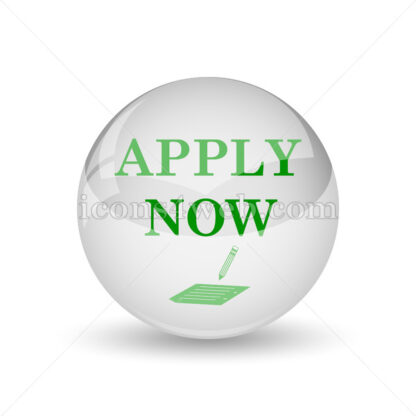 Apply now glossy icon. Apply now glossy button - Website icons