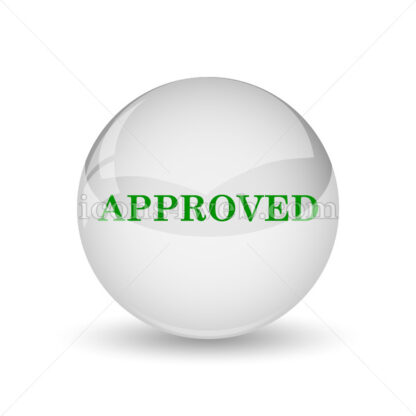 Approved glossy icon. Approved glossy button - Website icons