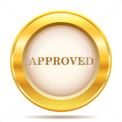 Approved golden button - Website icons
