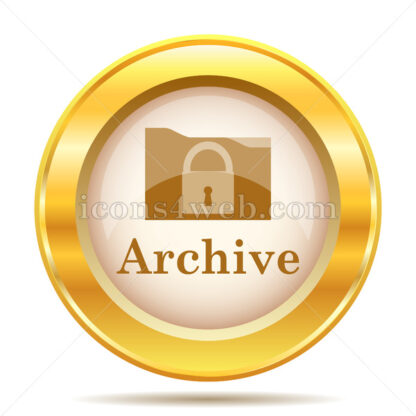 Archive golden button - Website icons