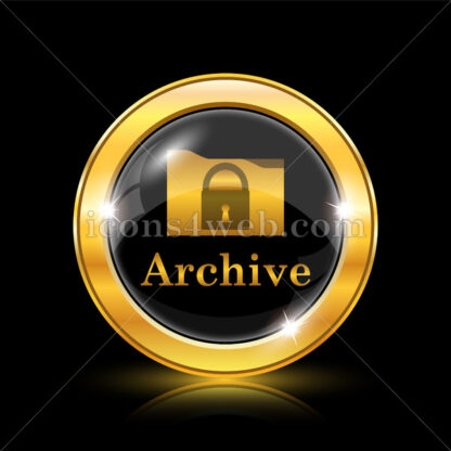 Archive golden icon. - Website icons