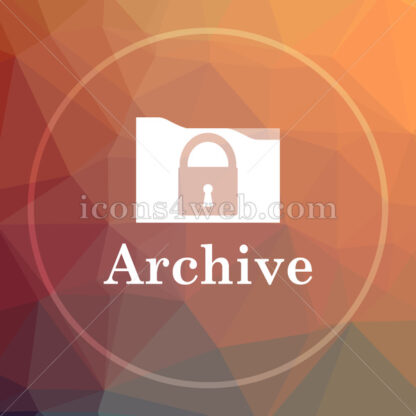 Archive low poly icon. Website low poly icon - Website icons