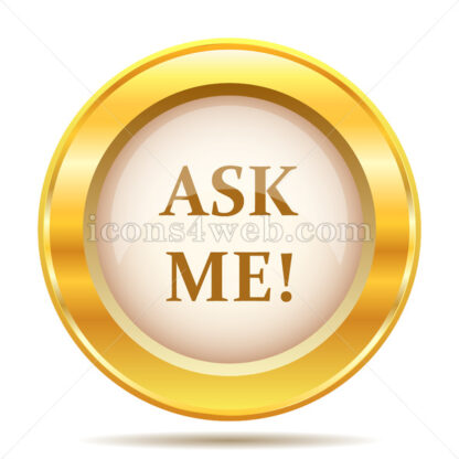 Ask me golden button - Website icons