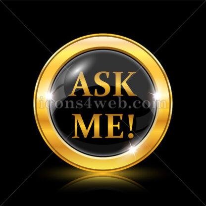 Ask me golden icon. - Website icons