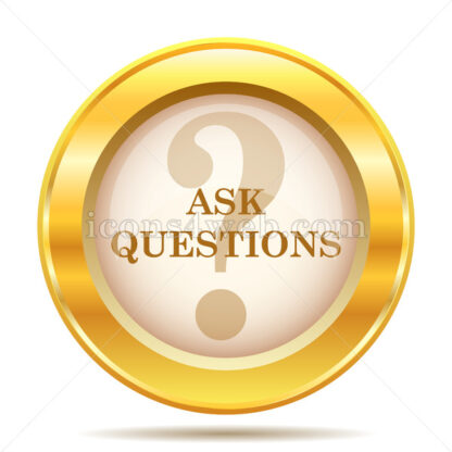 Ask questions golden button - Website icons