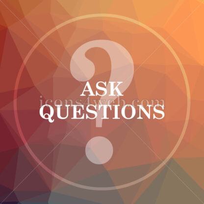 Ask questions low poly icon. Website low poly icon - Website icons