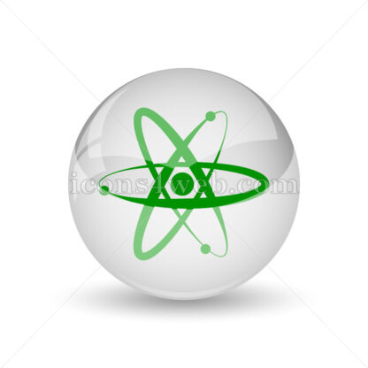 Atoms glossy icon. Atoms glossy button - Website icons