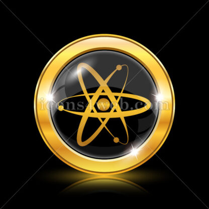 Atoms golden icon. - Website icons