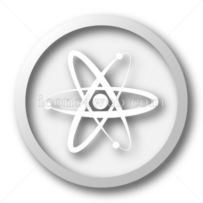 Atoms white icon. Atoms white button - Website icons