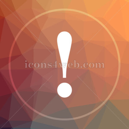 Attention low poly icon. Website low poly icon - Website icons