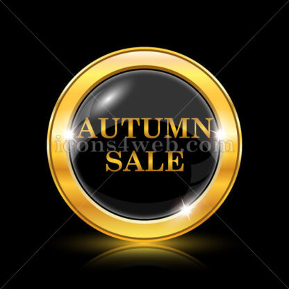 Autumn sale golden icon. - Website icons