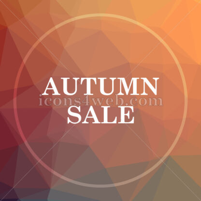 Autumn sale low poly icon. Website low poly icon - Website icons