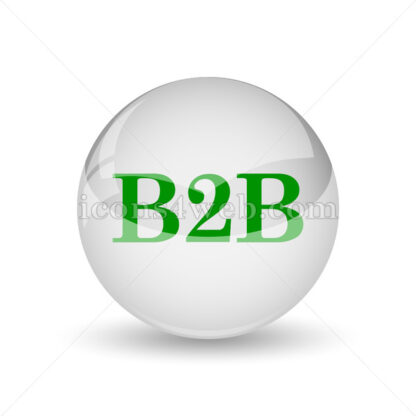 B2B glossy icon. B2B glossy button - Website icons
