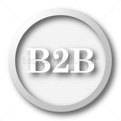 B2B white icon. B2B white button - Website icons
