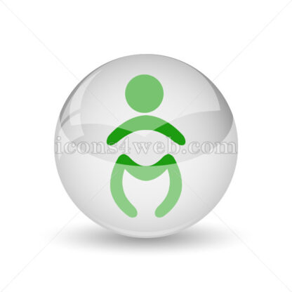 Baby glossy icon. Baby glossy button - Website icons