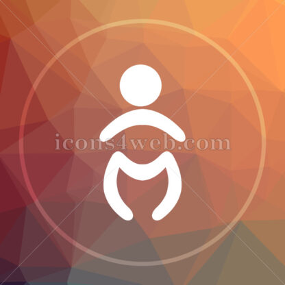Baby low poly icon. Website low poly icon - Website icons