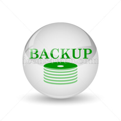 Back-up glossy icon. Back-up glossy button - Website icons