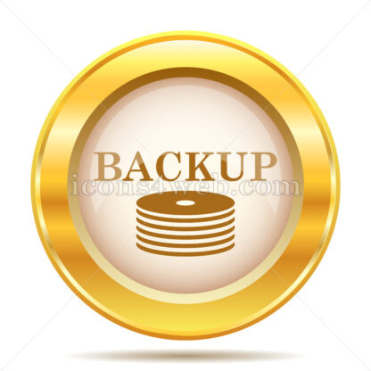 Back-up golden button - Website icons