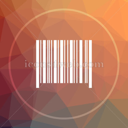 Barcode low poly icon. Website low poly icon - Website icons