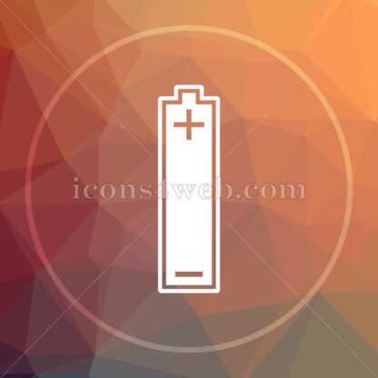 Battery low poly icon. Website low poly icon - Website icons