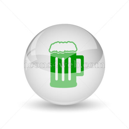 Beer glossy icon. Beer glossy button - Website icons