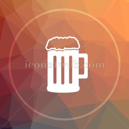 Beer low poly icon. Website low poly icon - Website icons
