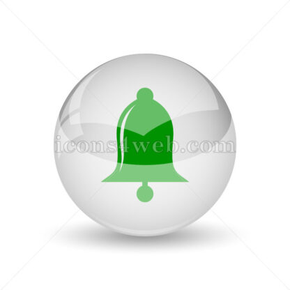 Bell glossy icon. Bell glossy button - Website icons