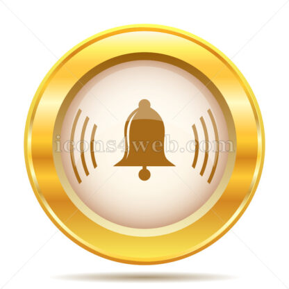 Bell ringing golden button - Icons for website
