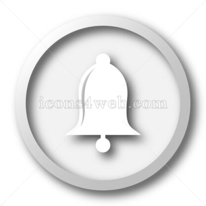 Bell white icon. Bell white button - Website icons