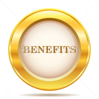 Benefits golden button - Website icons