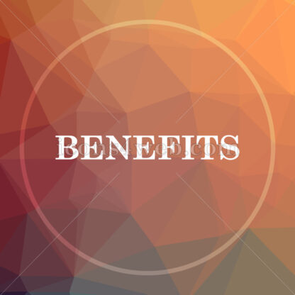 Benefits low poly icon. Website low poly icon - Website icons