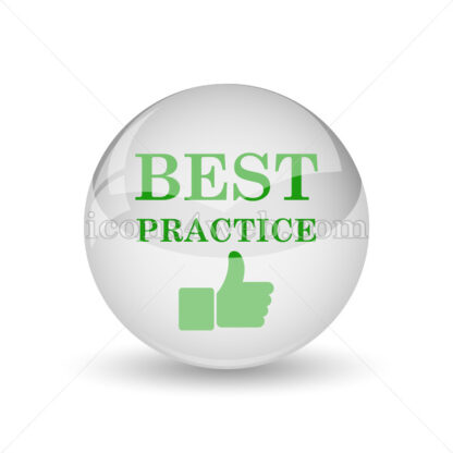 Best practice glossy icon. Best practice glossy button - Website icons