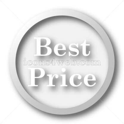 Best price white icon. Best price white button - Website icons