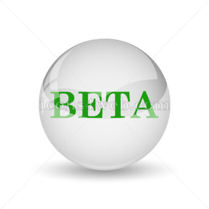 Beta glossy icon. Beta glossy button - Website icons